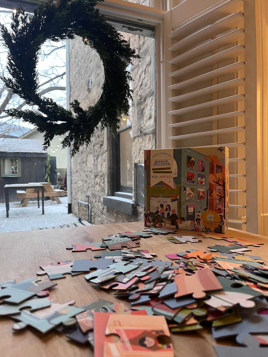 There's a sweet cafe where caregivers and kids can cozy up with warm drinks and puzzle together